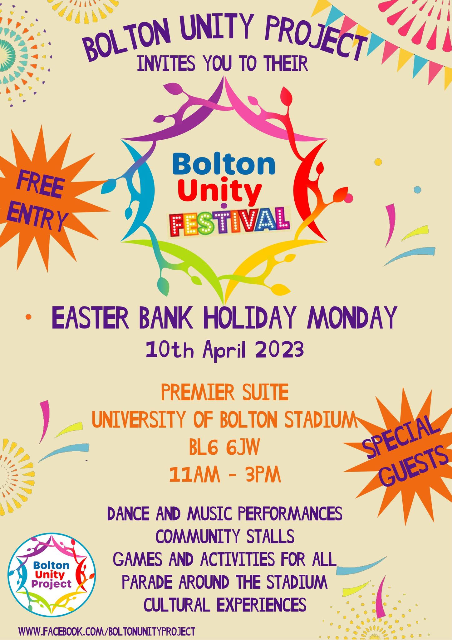 Bolton Unity Festival April 2023 Flyer